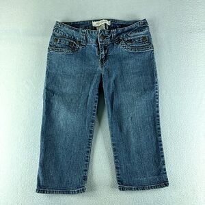 Hydraulic Women Jeans Blue Tag Size 7/8 (29x16) Low Rise Capri Stretch Denim